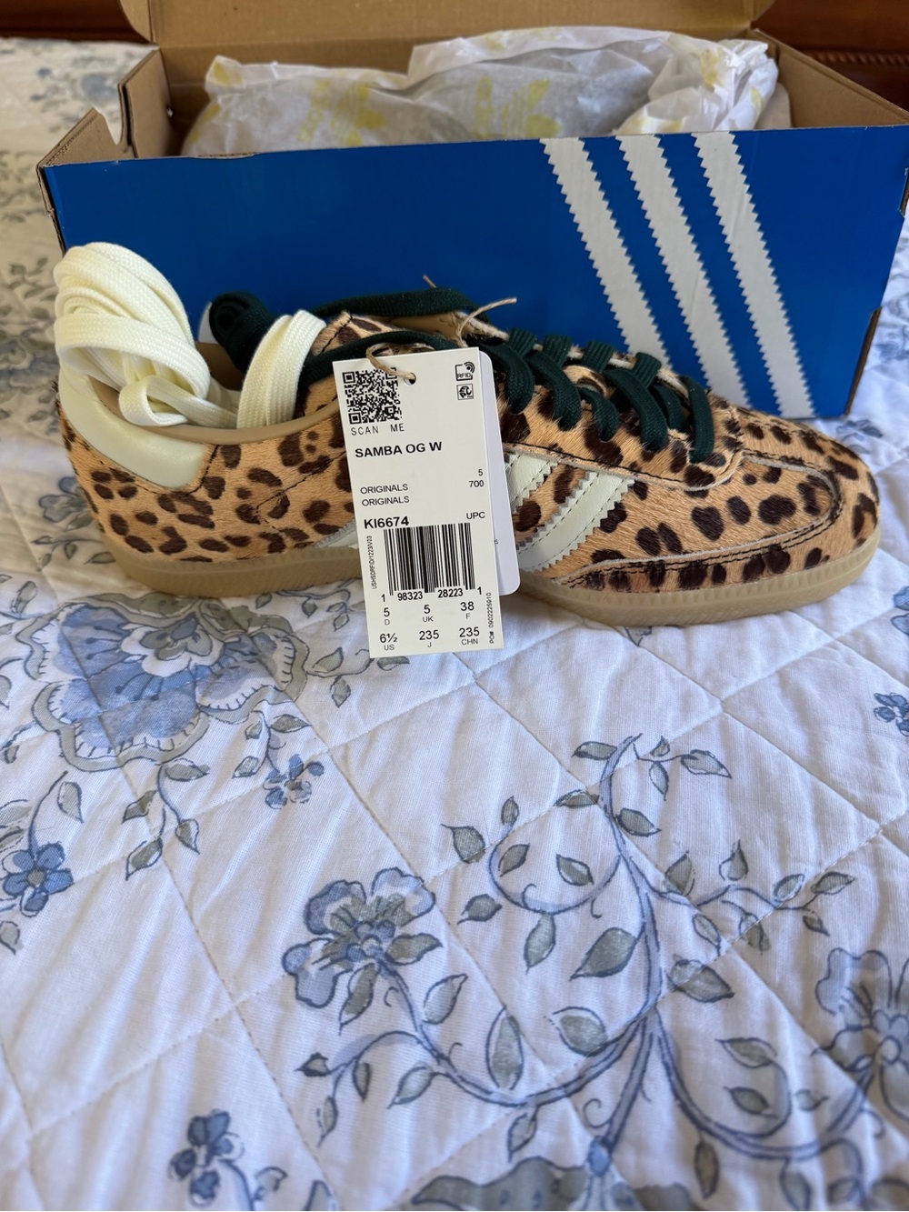 adidas Samba OG W Leopard Print in Tan and Black size 6.5 women’s new in box